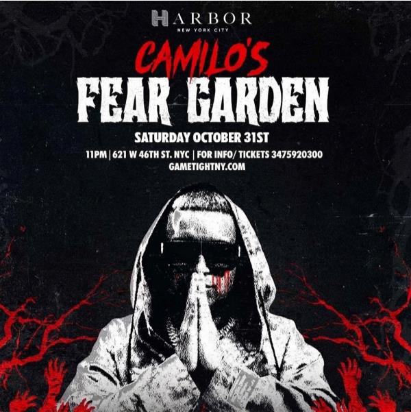 DJ CAMILO FEAR GARDEN AT HARBOR NYC HALLOWEEN PARTY 2026: 